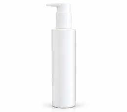 BOCA HDPE 200 ml - cilindrična + Dozator pumpica, bijela sjajna  24/410