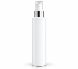 BOCA HDPE 200 ml - cilindrična + Losion pumpica srebreno-bijela